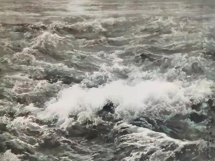 阚徳全老师画海【分享】