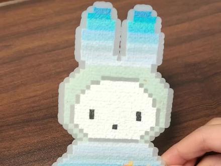 波点拼豆挑战成功!感谢原创老师@小猫饼饼 和创意灵感老师@蛋挞卷卷 ,老师们都太厉害了~#手工diy #拼豆 #手工 #没点艺术细胞刷不到