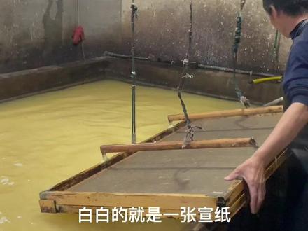 #书法 #国画 宣纸的制作工艺代代相传!!捞纸是至关重要的一步,为什么它们不会粘在一起呢?@DOU+小助手