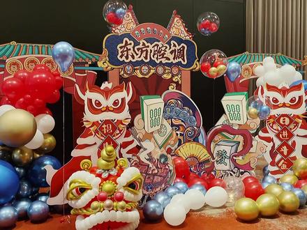 具有四川特色的国潮风布置华润年会晚宴氛围布置