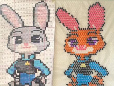 朱迪拼豆后续来了 #拼豆豆#手工#拼豆#解压