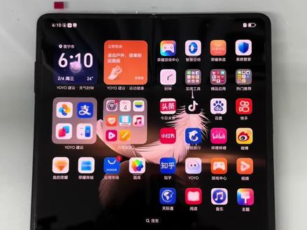 使用荣耀vs2大屏更换风铃屏幕显示效果#大折叠手机 #手机维修换屏 #爆屏修复 #风铃屏幕