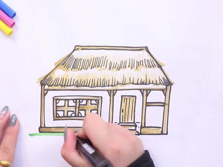 古代的房子简笔画教程