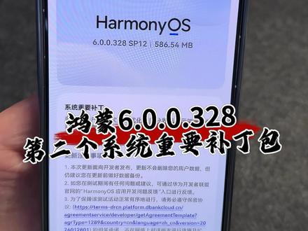 华为鸿蒙6.0.0.328第二个系统重要补丁包推送 #华为 #鸿蒙越用越香 #我的鸿蒙体验 #HarmonyOS6 #数码科技