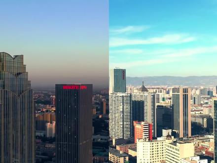 航拍河北保定和山西太原,同为我国二线城市,城建差距太大了