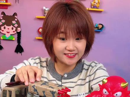 磁力片拼装炮车,成功打败了大恶魔 #儿童玩具 #磁力片拼装车 #益智玩具