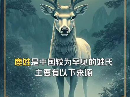 “鹿”姓的来源#鹿文化#鹿历史#鹿故事