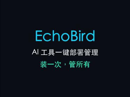 模型一劳永逸配置项目echobird #ai#大模型 #vibe #系统工具#系统工具