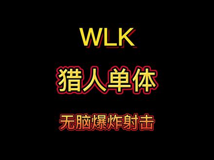 WLK猎人单体无脑爆炸射击 #魔兽 #魔兽世界 #魔兽世界怀旧服 #wlk