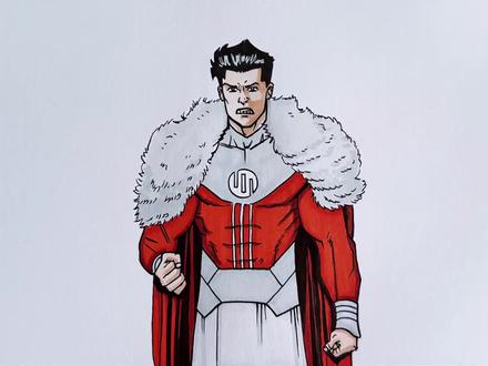 无敌少侠之皇帝马克绘画 #画画的小栗子同款马克笔 #简笔画#绘画过程#马克笔手绘