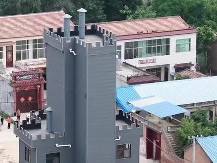 终究是90 00后长大了 盖了他心心念念的狼堡#自建城堡 #灰太狼 #程楼乡 #杨楼村#灰太狼城堡