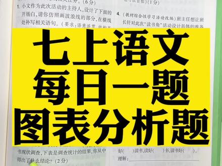 七上语文每日一题(跨数学图表分析题)
