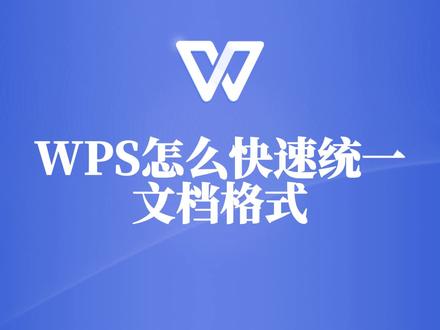 WPS快速统一文档格式,原来这么容易! #wps #wps教程 #wps教学 #wps文档 #wps学习