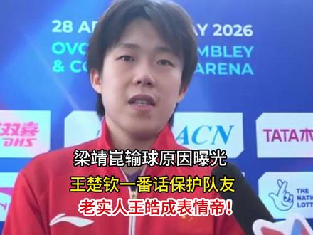 梁靖崑输球原因曝光! 王楚钦一番话保护队友,老实人王皓成表情帝!#梁靖崑 #王楚钦 #王皓 #世乒赛