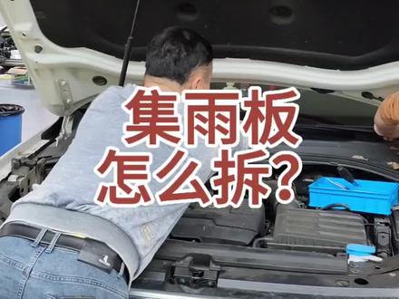 汽车集雨板怎么拆 挡风玻璃外面的集雨板怎么拆卸呢?#集雨板怎么拆 #集雨板拆卸 #空调进风口清洗 #苏州汽车精洗 #拆卸前挡集雨板 @李哥养车来啦(专治汽车异味)
