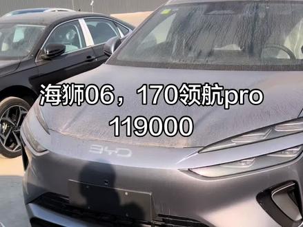 已经上完牌的海狮06,170领航pro版,全款119000带全险智驾版,前排加热通风 手机无线充电,127色车内氛围灯,电尾门#海狮06dmi #海狮06 #比亚迪