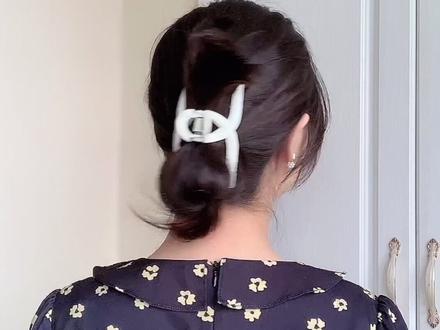 鱼骨夹盘发教程,一学就会#穿搭 #发型