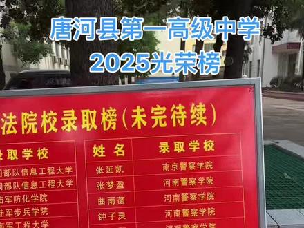 唐河县第一高级中学2025光荣榜!#十年寒窗苦读日如今金榜题名时