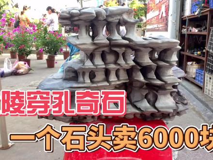 集市上卖武陵穿孔奇石,一个石头卖6000块,顶你一个月工资了吗?