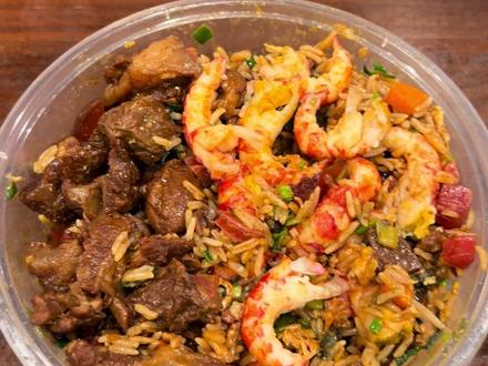 杭州打包了无数次的牛肉皮蛋龙虾炒饭!!#美味牛肉炒饭 #杭州美食