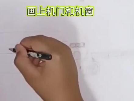中国国际航空a350墨镜侠#铅笔手给#画画