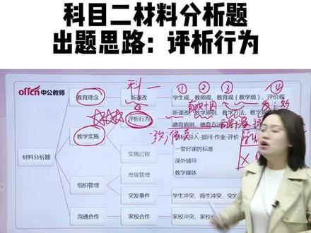 #教资考试 小学科目二材料分析题出题规律:评析行为#教资笔试 #教师资格考试
