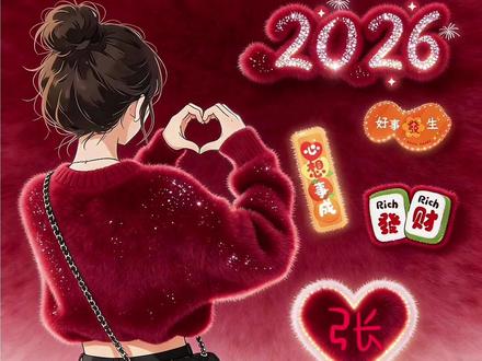 2026新年专属姓氏头像,一眼就心动的毛茸茸头像来了。 #头像 #姓氏头像 #微信头像 #专属姓氏头像 #头像定制