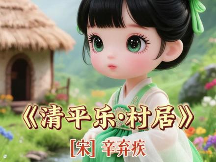 《清平乐·村居》白发翁媪,真能安享岁月无忧? #启蒙早教 #诗词 #国学文化 #儿童动画 #语文
《清平乐·村居》是宋代大词人辛弃疾的词作。此词描绘了农村一个五口之家的环境和生活画面,借此表现人情之美和生活之趣。作者把这家老小的不同面貌和情态,以及他们的美好的农家生活描写得有声有色,惟妙惟肖,活灵活现,具有浓厚的生活气息,表现出作者对农村和平宁静生活的喜爱。全词以白描手法描述了农村的乡土风俗,呈现出一种清新宁馨的风格。
①原文
茅檐低小,溪上青青草。醉里吴音相媚好,白发谁家翁媪?
大儿锄豆溪东,中儿正织鸡笼。最喜小儿亡赖,溪头卧剥莲蓬。
②注释
⑴清平乐:词牌名。
⑵村居:题目。
⑶茅檐:代指茅屋。
⑷吴音:吴地的方言。作者当时住在信州(今上饶),这一带的方言为吴音。
⑸相媚好:指相互逗趣,取乐。
⑹翁媪:老翁、老妇。
⑺锄豆:锄掉豆田里的草。
⑻织:编织,指编织鸡笼。
⑼亡赖:这里指小孩顽皮、淘气;亡,通“无”。
⑽卧:趴。
③译文
茅屋矮小,溪边长满了翠绿的小草。含有醉意的吴地方音,听起来温柔又美好,那满头白发的是谁家的公婆父老?
大儿子在小溪东边的豆田锄草,二儿子正在家里编织鸡笼。最喜欢的顽皮的小儿子,他正横卧在溪头草丛,剥着刚摘下的莲蓬。
④创作背景
此词是辛弃疾闲居带湖期间所作。辛弃疾从四十三岁起长期未得朝廷任用,所以他在隐居中更加关切农村生活,写下了大量的闲适词和田园词。这首《清平乐·村居》就是其中之一。
⑤作者简介
辛弃疾(1140年5月28日-1207年10月3日),原字坦夫,后改字幼安,中年后别号稼轩,山东东路济南府历城县(今山东省济南市历城区)人。南宋官员、将领、文学家,豪放派词人,有“词中之龙”之称。与苏轼合称“苏辛”,与李清照并称“济南二安”。辛弃疾出生时,中原已为金兵所占。21岁参加抗金义军,不久归南宋。历任湖北、江西、湖南、福建、浙东安抚使等职。一生力主抗金。曾上《美芹十论》与《九议》,条陈战守之策。其词抒写力图恢复国家统一的爱国热情,倾诉壮志难酬的悲愤,对当时执政者的屈辱求和颇多谴责;也有不少吟咏祖国河山的作品。题材广阔又善化用前人典故入词,风格沉雄豪迈又不乏细腻柔媚之处。由于辛弃疾的抗金主张与当政的主和派政见不合,后被弹劾落职,退隐江西带湖。