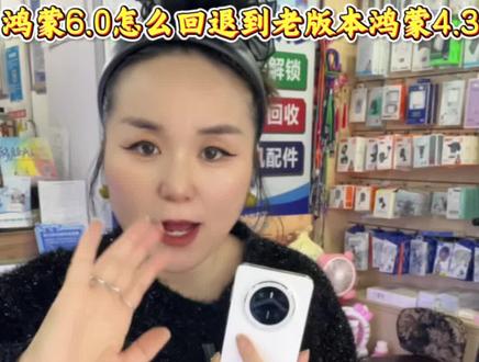 新版纯血鸿蒙6.0怎么回退到老版本4.3或者4.2教程来了只适合原来是老版本升到新版本的手机,出场就是新版本回退不了哦!#纯血鸿蒙#手机数码#银川手机店#甄姐讲数码