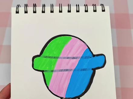 简单几步画出彩色棒棒糖#简笔画#绘画#画画