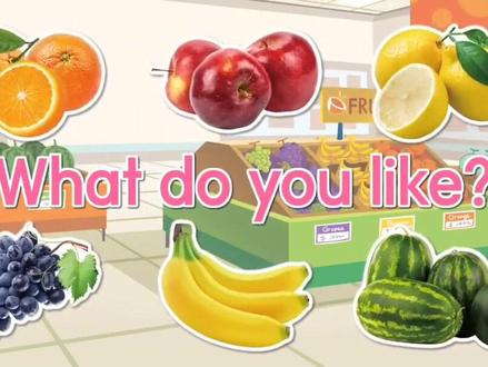 like的用法 What do you like? I like.../I don't like...句型操练歌曲 人教版三年级下册第五单元导入歌曲 水果主题儿歌#英语律动#听歌学英语