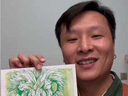 带大家画一个狮子,刚好今天周六,视频早点发,朋友们都可以一起画 #带女儿画画 #跟李口口学画画 #零基础画画 #邪修画画