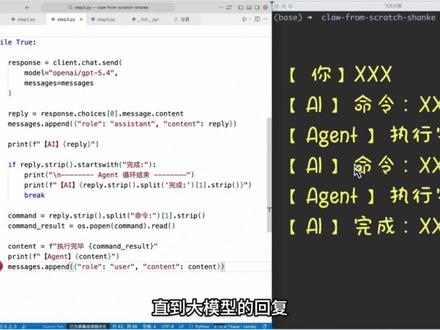 20 行代码彻底搞懂小龙虾! #ai新星计划#OpenClaw #龙虾 #大模型