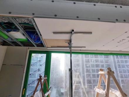 被动内保温超薄六公分吊顶 吊顶终于做完啦! #锐评当代年轻人装修方式#被动房 #被动房装修 #背衬板 #装修避坑