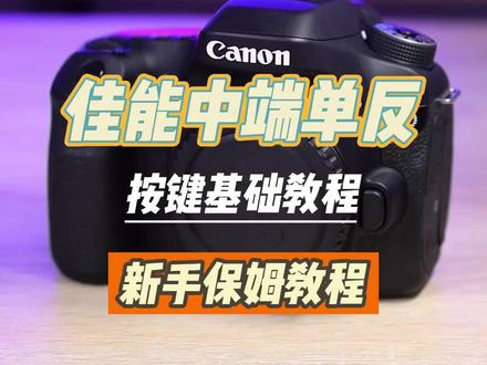 佳能中端单反按键基础教程|带你快速上手相机使用|新手保姆教程#80d #佳能单反 #相机使用教程 #学摄影
