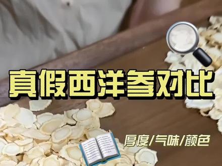 #西洋参 怎么辨别真假?怎么挑选?不知道真的亏大了!一个视频教你从颜色、厚度、气味等方面教你对比辨别西洋参的真假