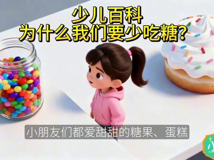 为什么要少吃糖?甜甜的糖果为什么不能多吃呢?#儿童成长教育 #科普#少儿百科#糖#甜食
