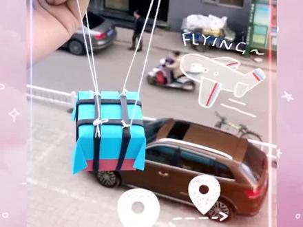 折纸降落伞制作教程,猜猜降落伞掉到了哪里?做个户外空投玩哦#折纸#手工#抖音小助手#DOU上热门#吃鸡