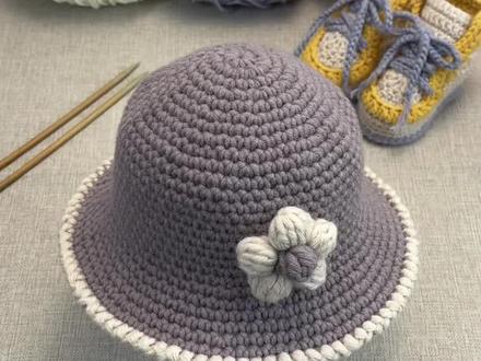 渔夫帽钩针教程01,渔夫帽子女款编织教程,渔夫帽怎么钩从头到尾全部教程#钩针编织 #渔夫帽 #渔夫帽教程