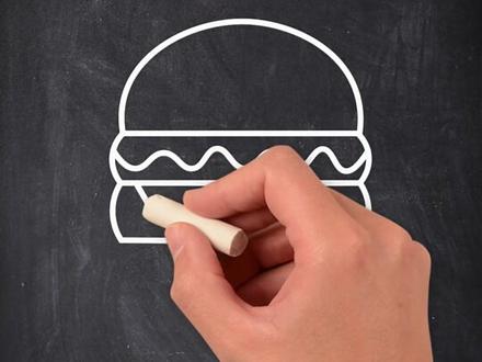 写三画汉堡#简笔画 #亲子互动#小学生画画 #简笔画教程