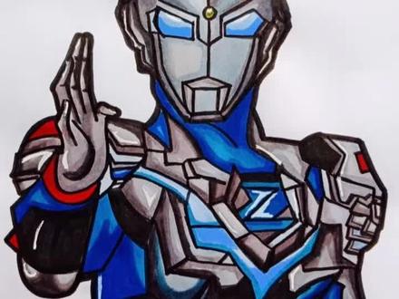 泽塔奥特曼阿尔法装甲形态#泽塔奥特曼 #阿尔法装甲 #奥特曼简笔画 #一起画画