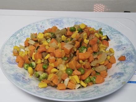 微波炉热冷菜,高火时间2-3分钟