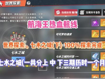 《航海王热血航线》世界探索 七水之城100%完结(一共分了3期)