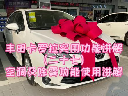 空调及除雾功能使用 #抖音小助手 #卡罗拉