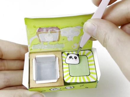 挑战🔥课间一乐小手工《迷你棉花糖自嗨炉》边吃边玩~敲解压哒#我的手工日常 #食玩 #棉花糖 #课间娱乐 #熊猫