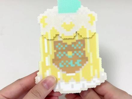 可抽拉的拼豆可露丽小熊! #拼豆 #手工 #花知晓 #花知晓甜心小熊系列