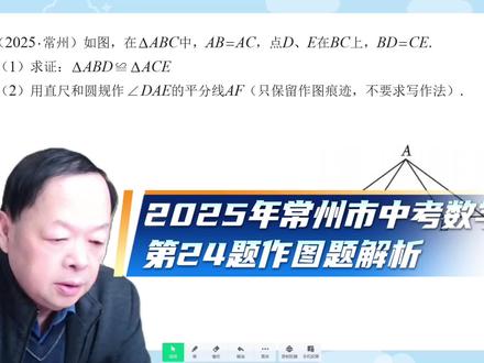 #中考压轴题 2025年常州市中考数学第二十四题作图题解析