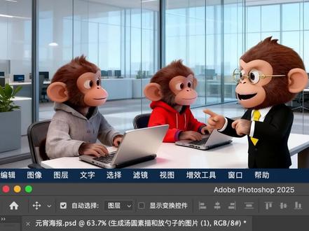 PS +AI辅助,做元宵海报也太香了 #平面设计 #Ai设计 #ps技能 #aigc绘画 #元宵节海报