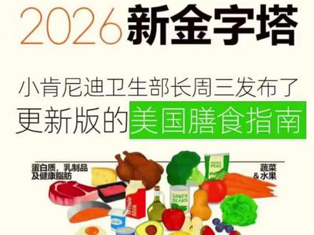 美国发布了新版2025-2030年的膳食指南,#美国膳食指南2026,#健康,#创业