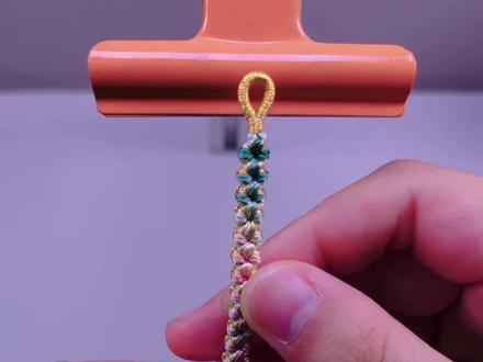 桃花金蝶结手绳编法#编绳手艺分享 #编绳教程简单易学